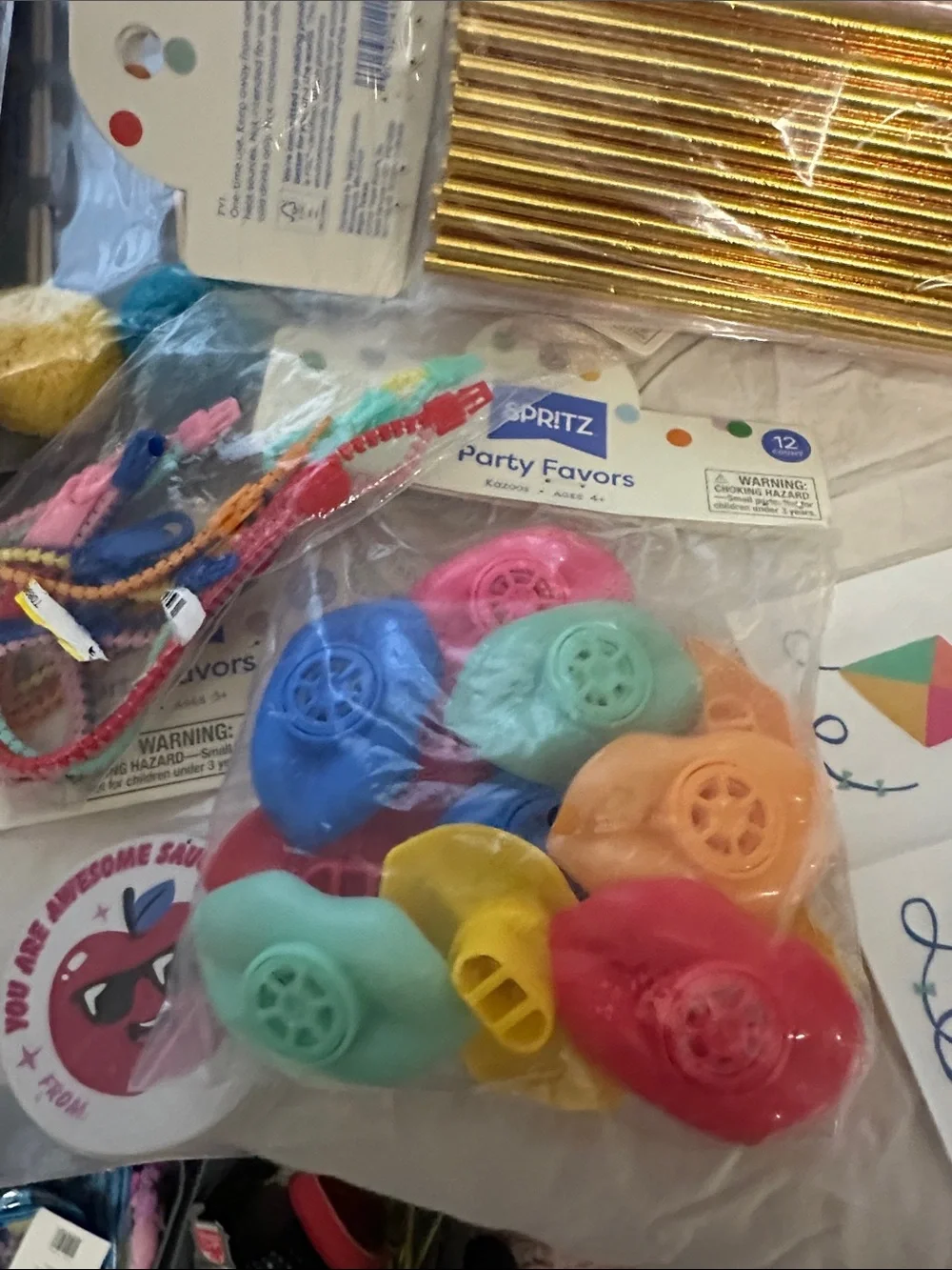 Spritz Colorful Party Favor Kit - Pink, Yellow, Red, Blue, Green, Purple NWT